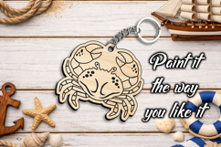 Lobster Crab Keychain Gift SVG Laser Sea Ocean Maritime Sun Product Image 2