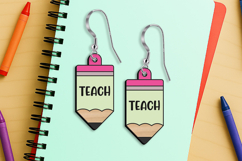 Teacher Earrings Back To School Appreciation SVG Pencil Gift Product Image 2