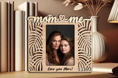 Jungle Leaves SVG Mom and Me Photo Frame Laser Gift Present Product Image 2
