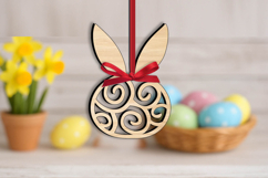 SVG Bunny Ears Easter Ornament Laser Gift Holiday Present Product Image 2