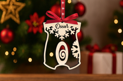 Laser Letter O SVG Baby Onesie Christmas Ornament Alphabet Product Image 1