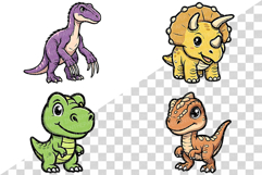 Cute Dinosaur | cartoon clipart baby dino animal character Product Image 2