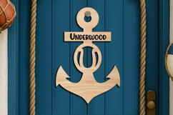 Family Letter U SVG Door Hanger Alphabet Anchor Nautical Sea Product Image 2