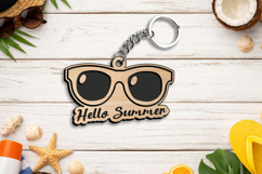 Summer Sun Glasses Laser SVG Keychain Present Accessory Gift Product Image 2