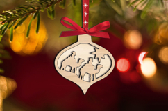 Nativity Scene Arabesque Christmas Ornament Laser SVG Gift Product Image 2