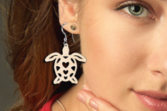 Turtle Earrings Set SVG Ocean Pattern Earring Laser Gift 6 Product Image 2