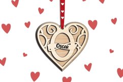 Valentine Day Monogram Letter O Love Gift Romantic SVG Laser Product Image 2
