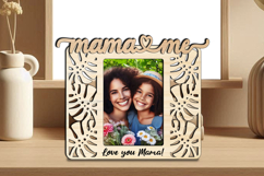 SVG Mama and Me Tropical Photo Frame Gift Laser Home Decor Product Image 3