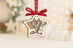 Laser SVG Christmas Deer Woods Ornament Home Decor Present Product Image 2