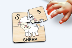 Sheep Kid Puzzle Baby Game Child Play Laser SVG Letter S Product Image 2