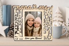 Holiday SVG Nana Me Photo Frame Winter Laser Gift Christmas Product Image 2