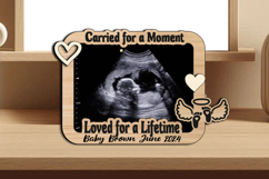 Memorial Ultrasound SVG Magnet Picture Frame Baby Sonogram Product Image 3