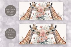 Giraffe Mug Sublimation | Watercolor Mug Wrap 11 &amp; 15 oz Product Image 2