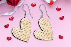 SVG Valenitne Heart Earring Love Gift Laser Romantic Present Product Image 3
