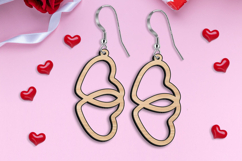 Entangle Love Heart Earring Valentine SVG Laser Romance Gift Product Image 3