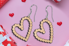 Valentine Gift Heart Earrings Laser SVG Love Romance Present Product Image 2