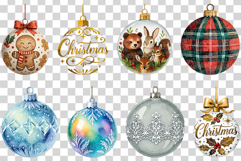 Christmas Tree Ball | Watercolor Ornament Clip art Holiday Product Image 2