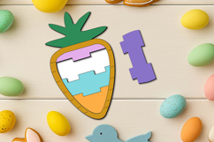 Lego Style SVG Puzzle Carrot Easter Kid Game Laser Child Product Image 2
