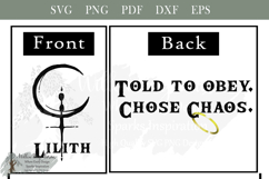 Told to Obey Chose Chaos svg | Broken Halo Gothic Design Product Image 1