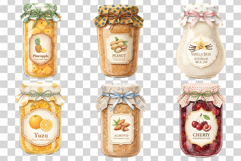 Handmade Jam Bottle | Watercolor png Glass Jar Mango Berry Product Image 2