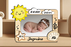Summer Vibes Baby Photo Frame SVG Sign Newborn Picture Gift Product Image 2