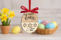 Easter Gift Card Holder Flower SVG Laser Egg Present Digital Product Image 2
