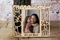 Autumn Boot SVG Nana and Me Photo Frame Gift Laser Fall Kids Product Image 2