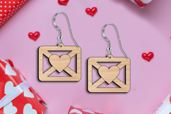 Valentine Day Love Envelope Earring SVG Laser Gift Romantic Product Image 2