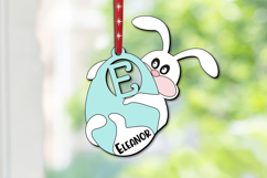 SVG Letter E Bunny Easter Name Basket Tag Ornament Present Product Image 2