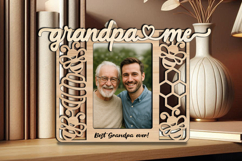 Bee Grandpa and Me SVG Honey Summer Grandkids Frame Picture Product Image 2
