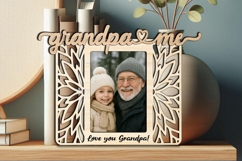 Flowers SVG Grandpa &amp; Me Home Photo Frame Laser Holiday Gift Product Image 2