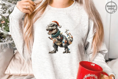 Christmas Dinosaur Trex|T-Rex with Santa Hat|Xmas Trex Product Image 3