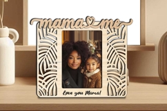 Mama and Me Leaves Green SVG Photo Frame Laser Present Gift Product Image 2