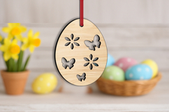 SVG Easter Egg Butterfly Laser Ornament Present Gift Holiday Product Image 2