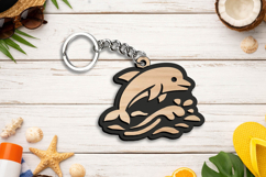 SVG Dolphin Summer Ocean Keychain Gift Laser Gift Present Product Image 2