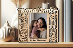 Nana and Me SVG Frame Photo Bee Honey Gift Laser Kids Gift Product Image 2