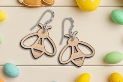 SVG Laser Flying Bee Easter Earring Gift Accessory Wasp Home Product Image 2