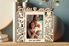 Fall Autumn You and Me Frame Photo SVG Love Romantic Gift Product Image 2