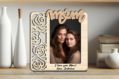 Mother&#039;s Day Daughter SVG Photo Frame Picture Rose Laser Product Image 3