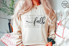 Fall Autumn Words|Cozy Season|Fall Quote|Farmhouse Decor SVG Product Image 2