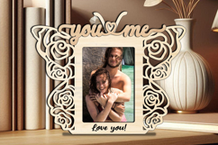 SVG Rose Butterfly You and Me Frame Photo Love Romantic Product Image 2