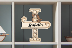 Letter I SVG Laser Alphabet Mermaid Maritime Ocean Sea Decor Product Image 2
