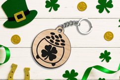 Cauldron Lucky Charm Keychain SVG Patrick Day Laser Money Product Image 1