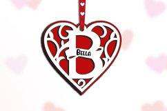 Valentine&#039;s Day Laser Cut Letter B Gift Love Romantic SVG Product Image 2