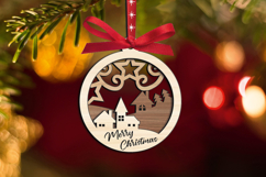 Winter House SVG Merry Christmas Ornament Laser Holiday Gift Product Image 2