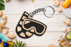 Laser SVG Summer Sea Snorkel Keychain Present Accessory Gift Product Image 3