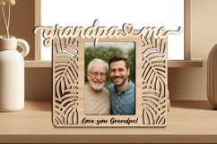 SVG Leaves Jungle Grandpa and Me Frame Picture Laser Gift Product Image 2