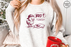 Retro Funny Chick and Egg: Bro Is That You| Chicken Meme SVG Product Image 3