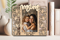 SVG Butterfly Mother Daughter Frame Photo Picture Love Gift Product Image 2