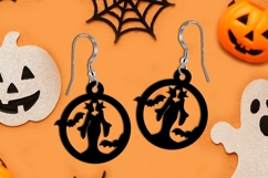 Halloween Vampiress Bat Earring SVG Laser Scary Gift Vampire Product Image 2